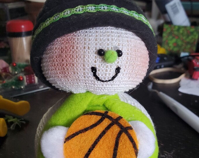 Basketball Snowman School Colors