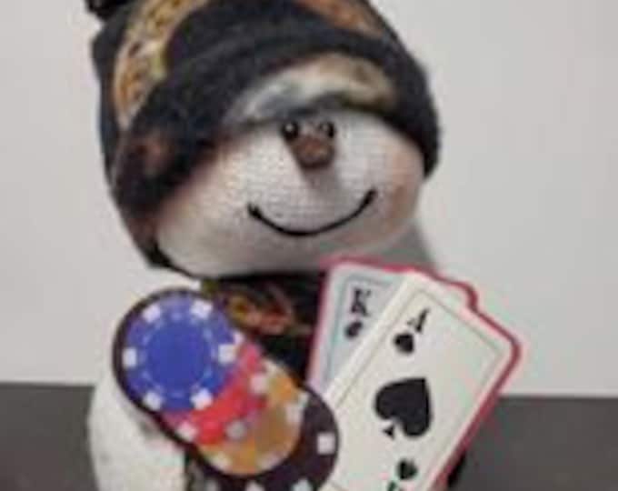 Gambler Lucky Guy themed Snowman Sock People