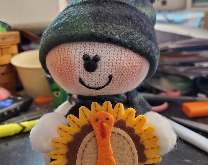Thanksgiving Turkey Fall themed Snowman
