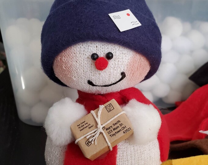 Mail Package Delivery themed Snowman Thank You Gift