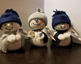 College Fan Snowman Snowmen Sock People Custom Decorative School Spirit