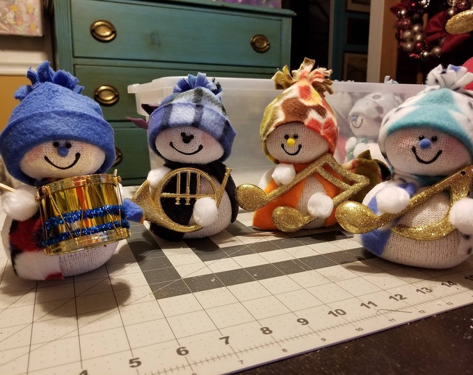 Members of the Band Snowman Sock People