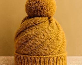 Lio Spiral Beanie PDF – Knitted Kids Hat Pattern in 3 Languages