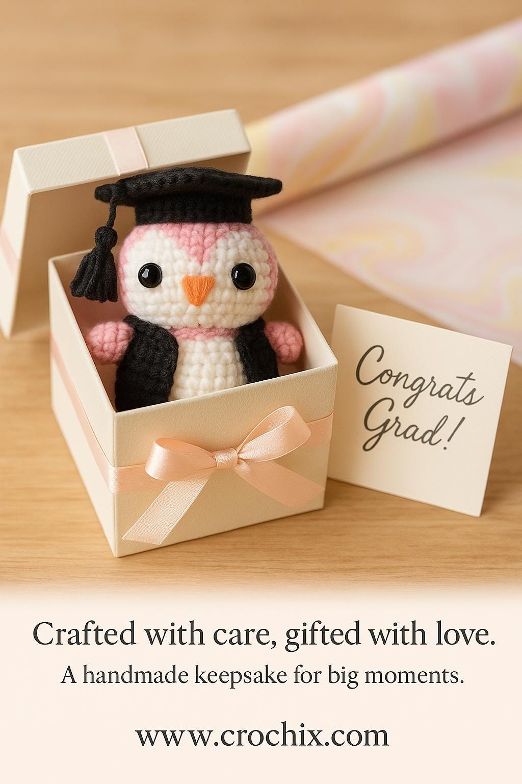 Crochet Graduation Owl Pattern: Luni Amigurumi Gift (PDF Pattern, English/Deutsch/Español)