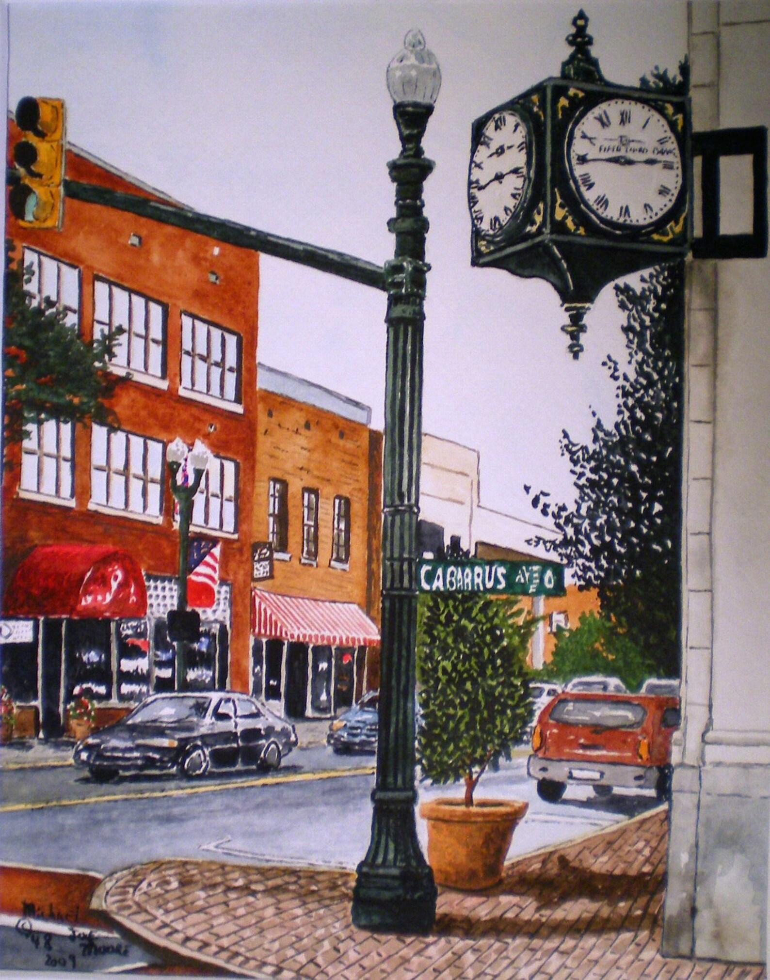 Downtown Concord North Carolina Print from the Original Etsy
