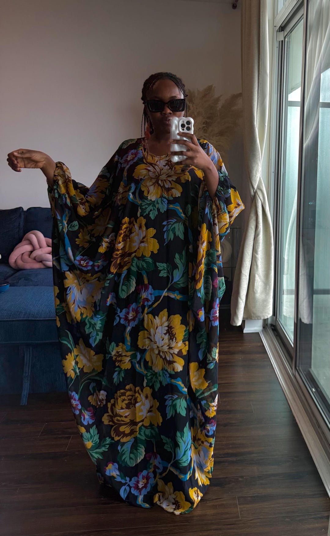 knee length dresses for ladies Goddess Kaftan maxi Dress - Green Kaftan maxi dress main image 1