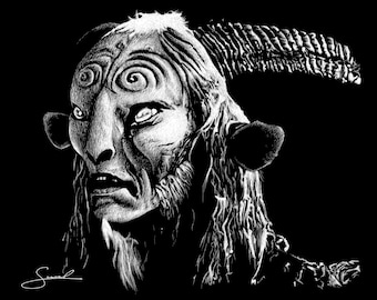 The Faun – "Pan's Labyrinth" Scratchboard Print