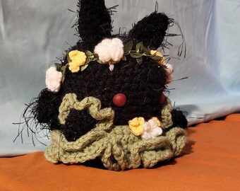 Mothman In A Flower Dress Crochet Decor