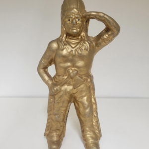 Vintage Indian Warrior Figurine Coin Bank