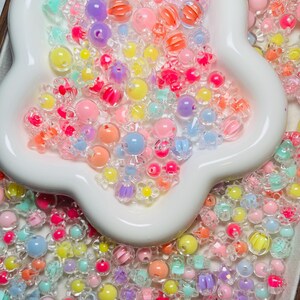 Mixed Candy Color Acrylic Beads Set: 30pcs Cute Kawaii Beads for DIY Jewelry, Kids Crafts, Bracelets, Phone Charms image 4