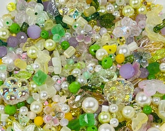 Summer Garden Theme Bead Soup: Mixed Glass Beads for DIY Jewelry Making,  Craft Beads, Bracelet Necklace Phone Charm Supplies (1–10mm)
