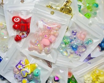Color Theme Bead Soup Mix – Pick Your Color | 10pcs Mixed Beads for Jewelry & Crafts | 5–25 mm Assorted Shapes DIY Beading Supplies