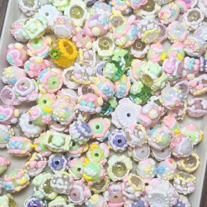 Hand-Painted Pastel Acrylic Beads — DIY Craft Supplies for Phone Straps, Bag Charms & Jewelry Making
