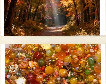 Autumn Fairy Tale Theme 4.0V Bead Soup Mix – Glass Beads & Natural Stones (1–10mm) for DIY Jewelry Making