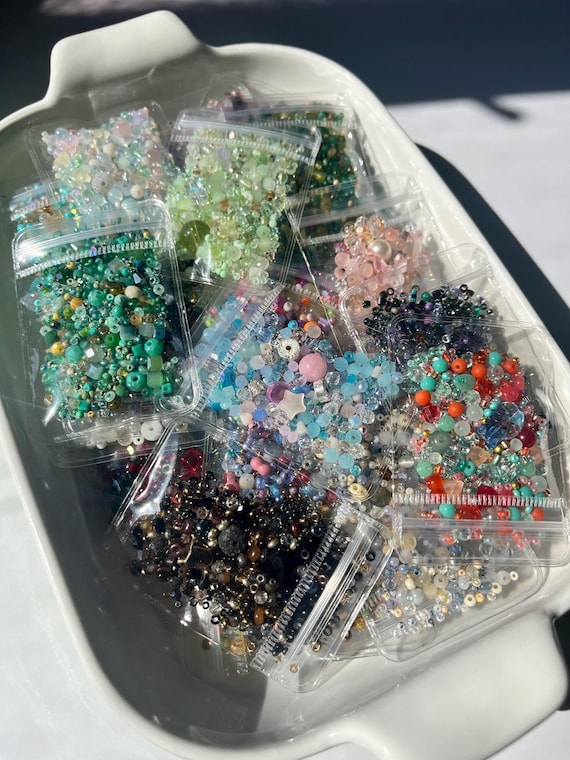 DIY Kit, 15g Mystery, Sample Bags: Surprise Variety Of Beads Bags for DIY Jewelry Making, Earrings, Charms, Necklaces