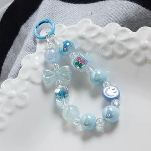 Cute Chunky Phone Chain - Phone Strap - Key Chain - Bag Charms - Phone Strap - Acrylic Beads Wristlet - Camera Charm etc..