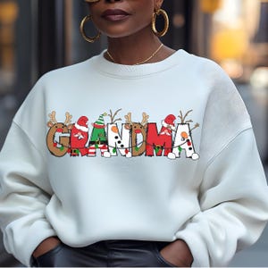Christmas Grandma PNG: Holiday Sublimation Design (Digital Download