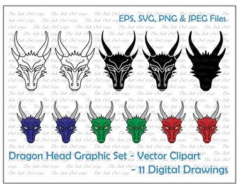 Outline Dragon Etsy