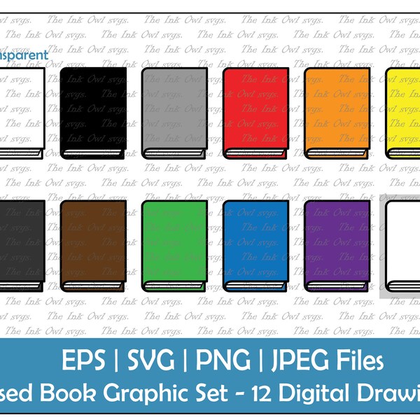 Closed Book Svg - Etsy