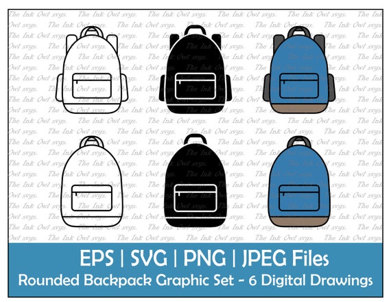 School backpack template | Coloring Page