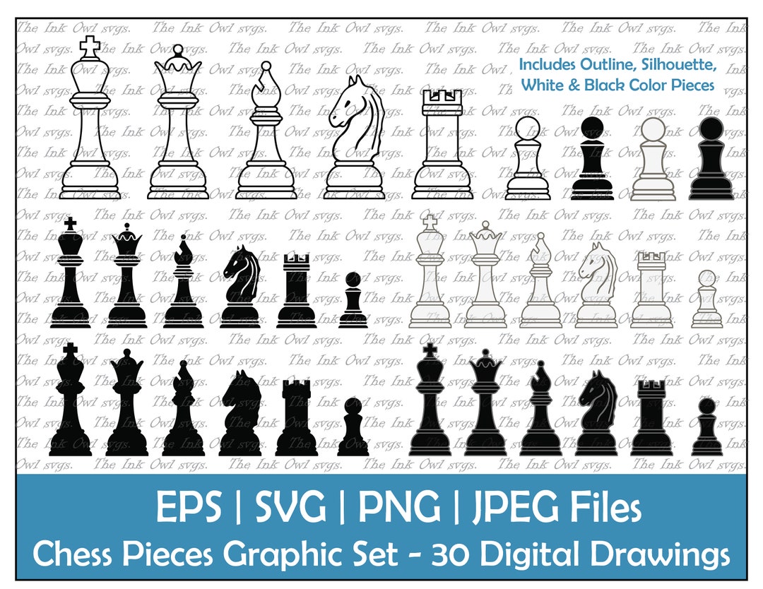 Chess Svg, Chess Split Frame Svg, Chess Pieces Svg, Pawn, Knight Svg, Queen  Svg, Rook Svg, Chess Board Clipart, Silhouette Cricut Cut File