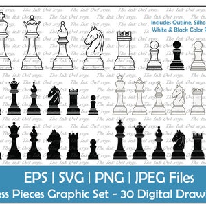 Chess pieces graphics.eps Royalty Free Stock SVG Vector