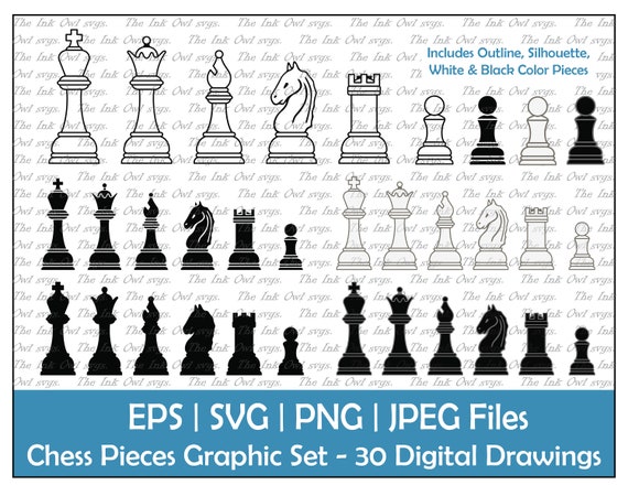 Chess King and Queen SVG Vector Cut File and PNG Transparent