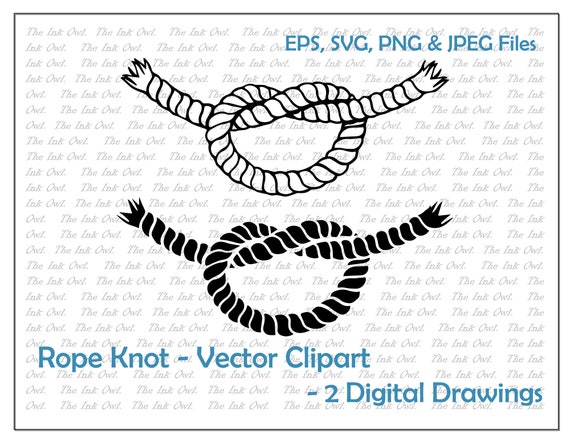 Rope Knot Vector Clipart / Tying the Knot Wedding Outline & Stamp Drawing  Illustrations / PNG, JPG, SVG, Eps -  Hong Kong