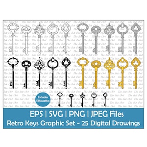 Crossed Skeleton Keys SVG