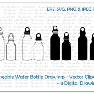 Water Bottle Clipart Set, Commercial Use, Instant Download, Digital  Clipart, Clip Art, Planner Clip Art, School Clip Art MP244 (Instant  Download) 