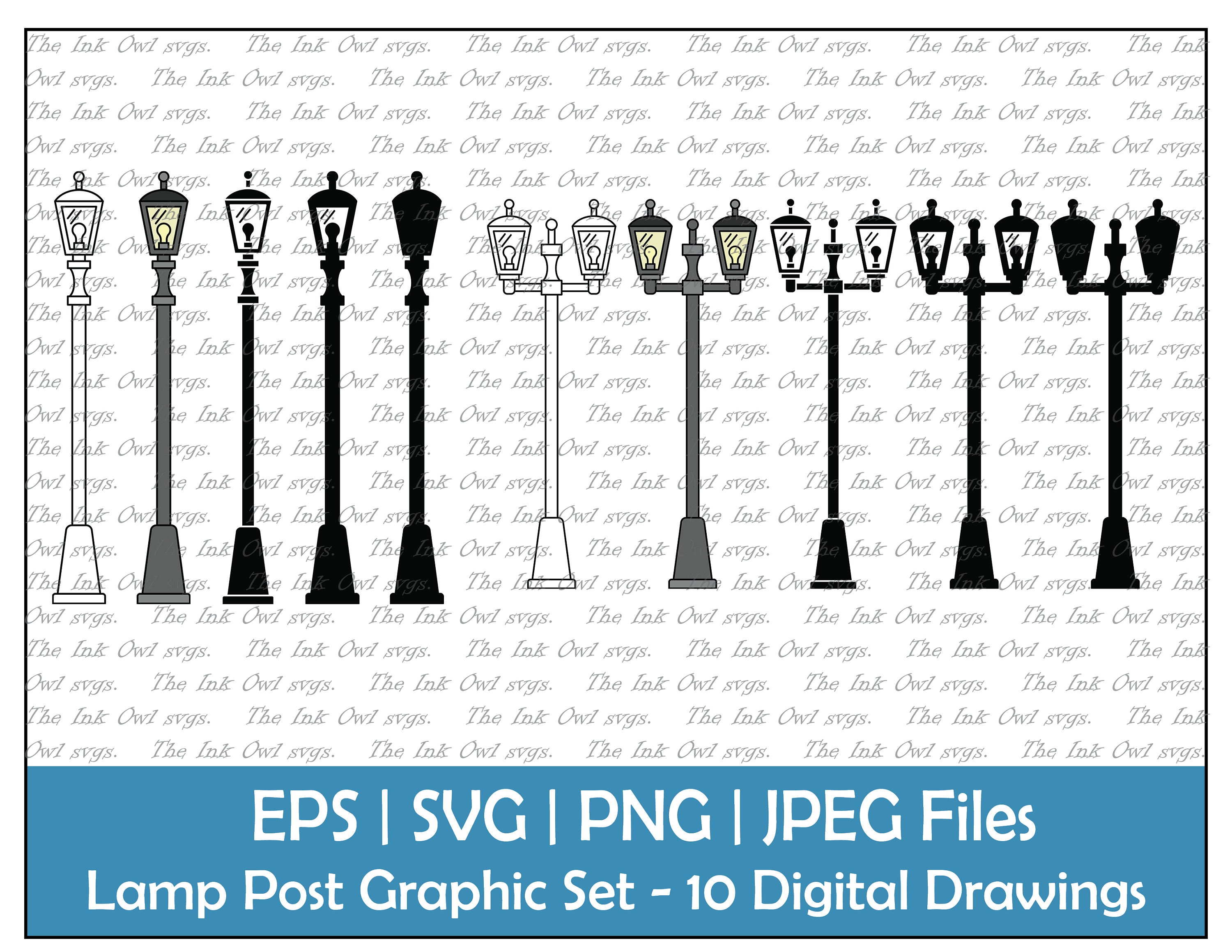 Street Light Silhouette, Street Light SVG - ETC Craft Marketplace