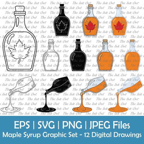 Sweeteners Vector Syrup Clipart - Etsy