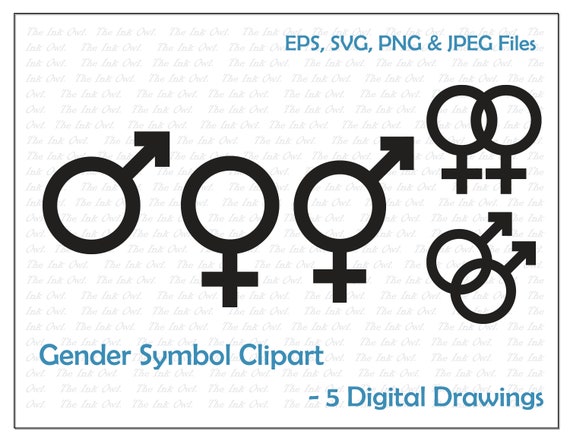Gender Symbols Clipart Vector Set Downloadable Clipart Etsy Gender Symbols Clipart Vector Set Downloadable Clipart Etsy