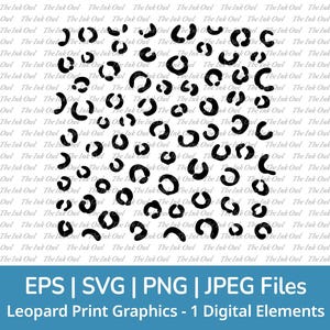 May include: Black and white leopard print graphic design with a heart shape. This digital design is perfect for creating projects like t-shirts, mugs, tote bags, and more.