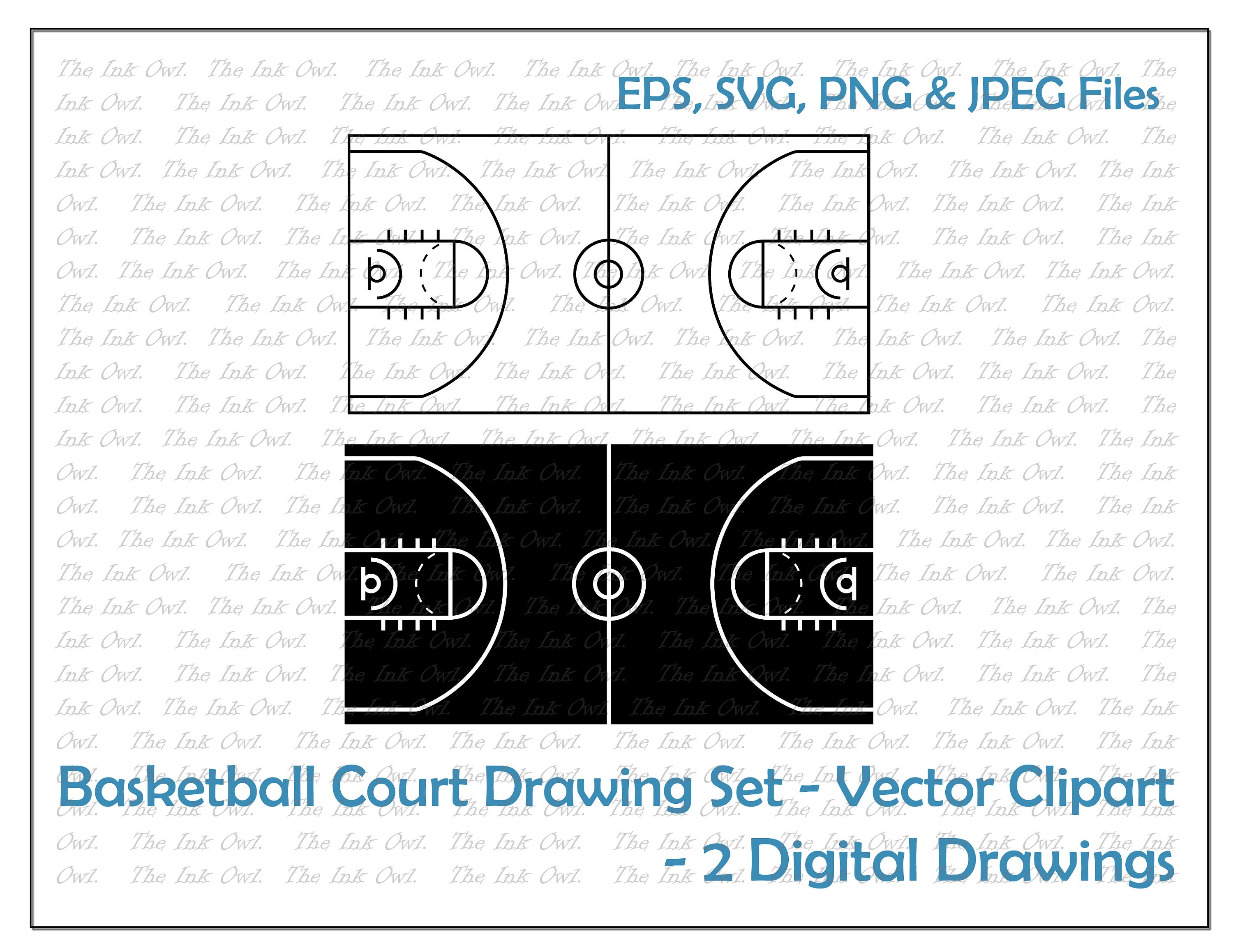 Basketball Court Drawing