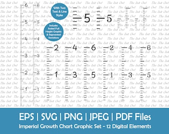 May include: A set of 12 digital growth chart graphics featuring an owl design. The graphics include two text and line styles, scaled full height graphics, and segmented variations. The graphics are available in EPS, SVG, PNG, JPEG, and PDF formats. The text on the graphics reads "The Ink Owl".