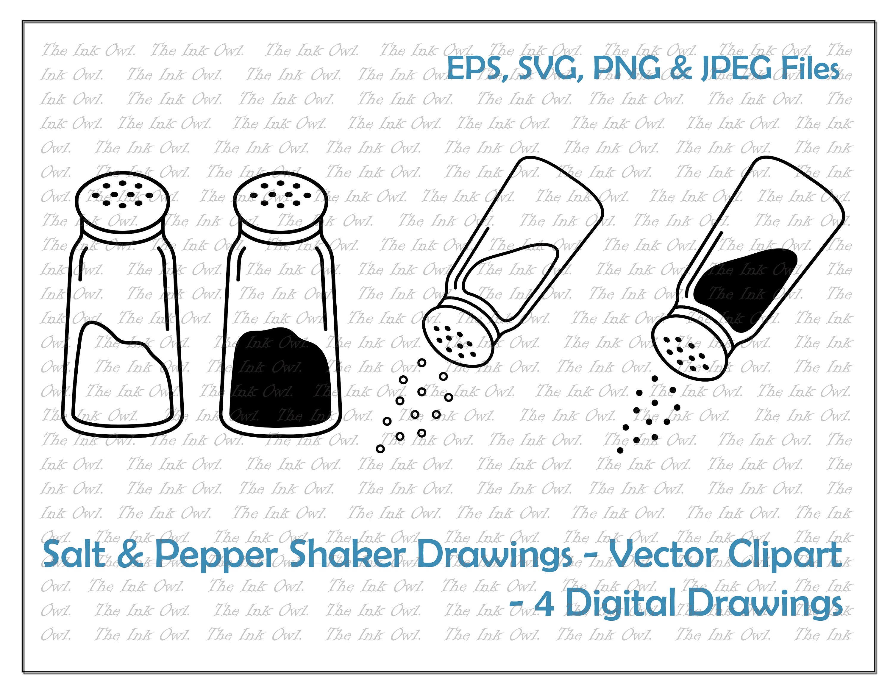 Salt and Pepper Shaker 783-C344 Stencil