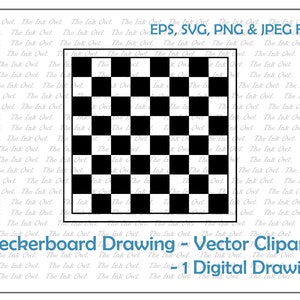 Szachownica / Szachownica Wektor Clipart / Szachownica Rysunek Gra Planszowa Ilustracje / PNG, JPG, SVG, Eps