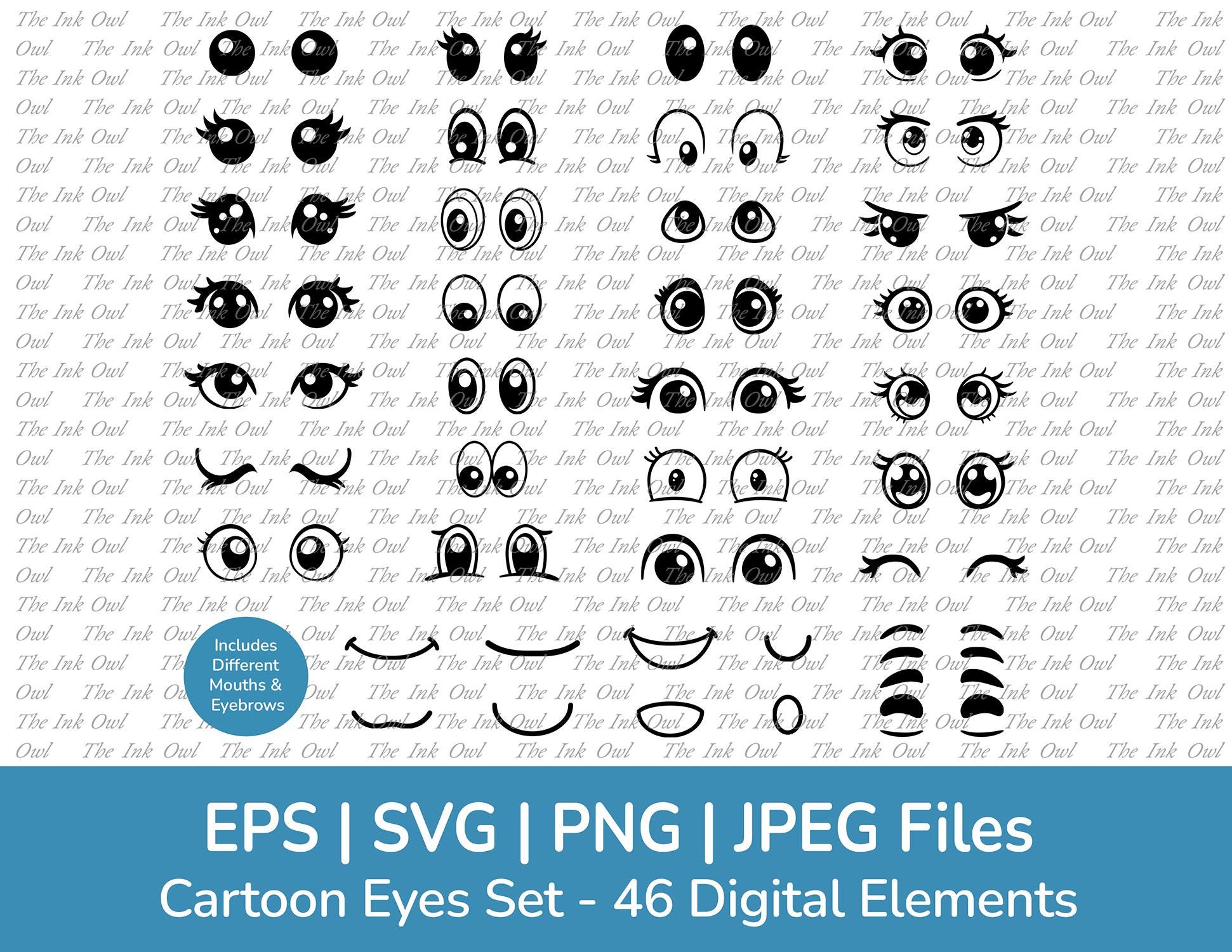 Printable Eyes and Mouth - Etsy printable-eyes-and-mouth-etsy