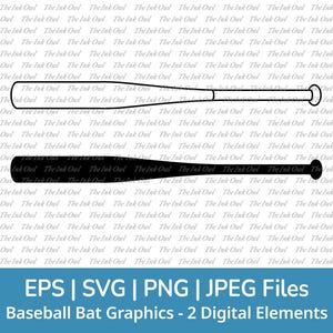 Zestaw clipartów wektorowych kijów baseballowych / ilustracje szkiców i znaczków / sprzęt sportowy / PNG, JPG, SVG, Eps