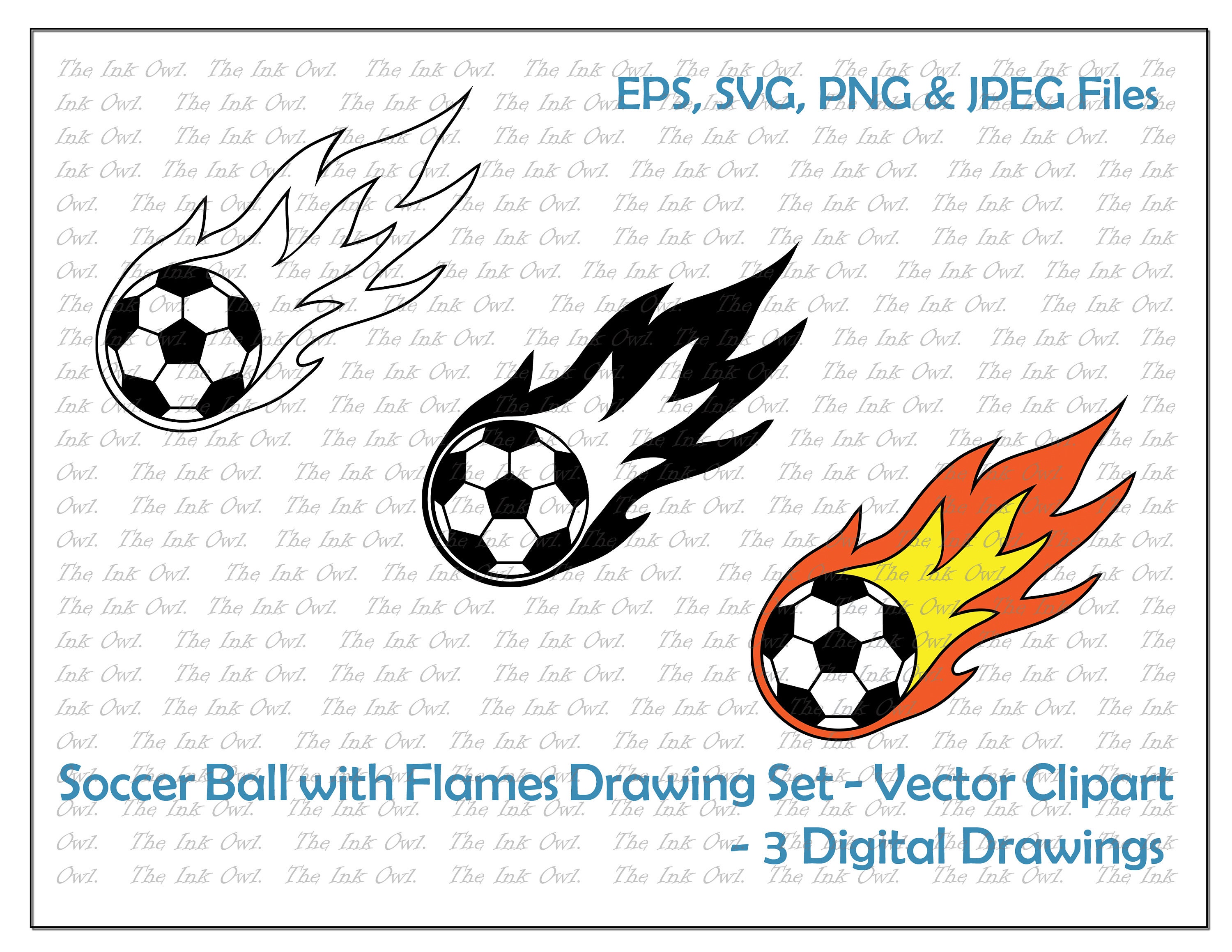 How To Draw A Soccer Ball With Flames