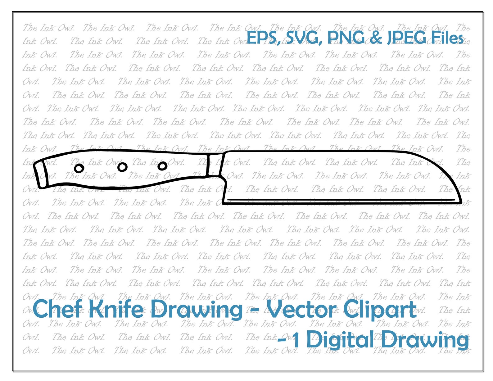 Chef Knife Drawing Vector Clipart / Outline Illustration / Etsy Chef Knife Drawing Vector Clipart / Outline Illustration / Etsy
