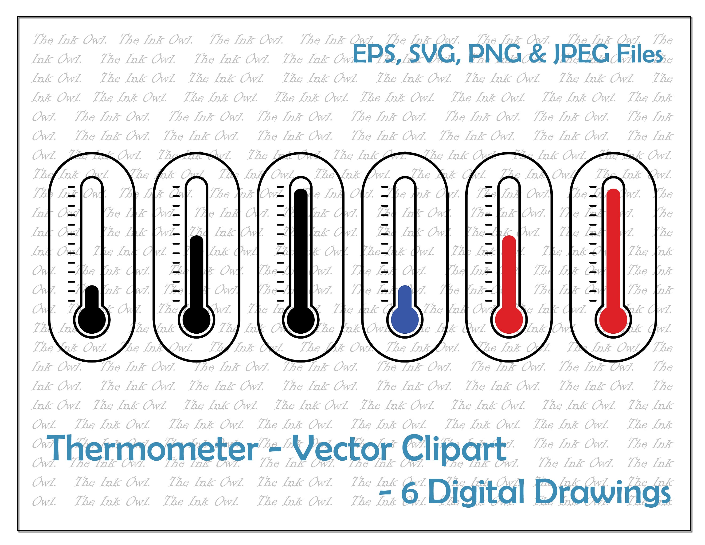 Thermometer Svg/thermometer Clipart/thermometer Svg/thermometer  Silhouette/cricut Cut Files/clip Art/digital Download Designs/svg 