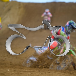 DIRT BIKE Metal Cookie cutter  about 4 inches long