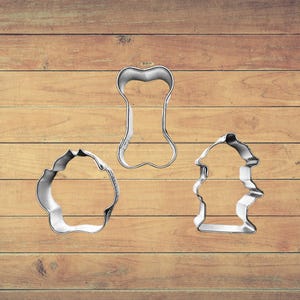 MINI  DOG Metal Cookie Cutters set/3
