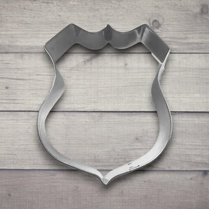 POLICE BADGE  Metal Cookie Cutter 4 inch