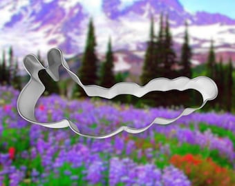 CATERPILLAR metal cookie cutter  about 4.25 inches long