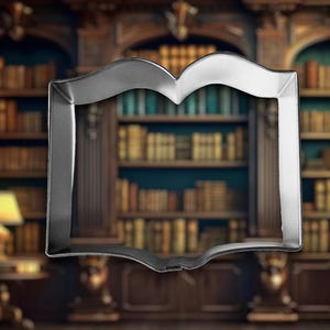 OPEN BOOK Metal Cookie Cutter 3.5 inches