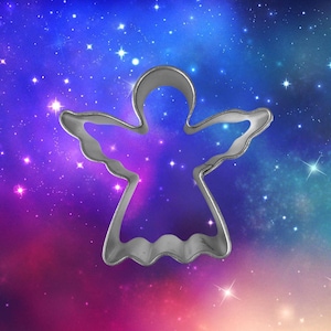 MINI ANGEL metal cookie cutter   1.75 inches tall