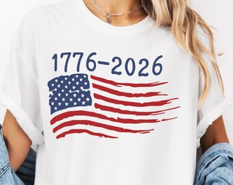 Maglietta Comfort Colors® USA 250° anniversario, maglietta per il 250° compleanno americano